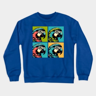 Pop Amazon Parrot Art - Cool Birds Crewneck Sweatshirt